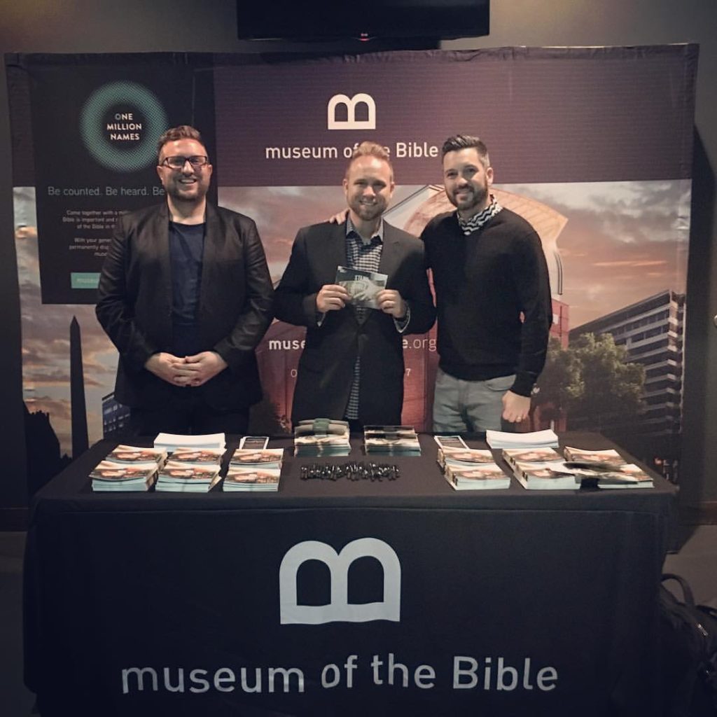Jeremiah Johnston with MOTB representatives at Resound Church in Portland, OR